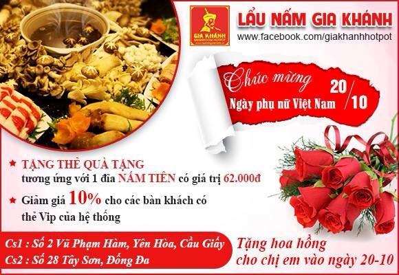 Chào mừng ngày Phụ Nữ Việt Nam 20/10